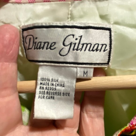 3) Vintage Diane Gilman Art to Wear Artsy Boho Sequined Patchwork Quilt Bomber … - Picture 7 of 9